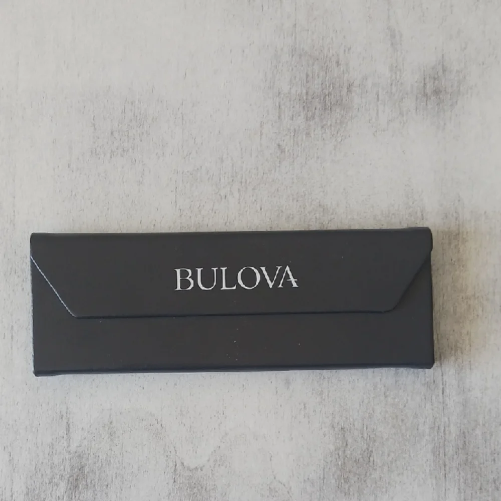 Bulova Original Dark Gray Sunglasses Eyeglass Foldable Triangle Case